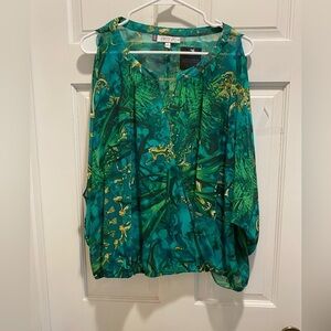 Green and Yellow Women's Top
